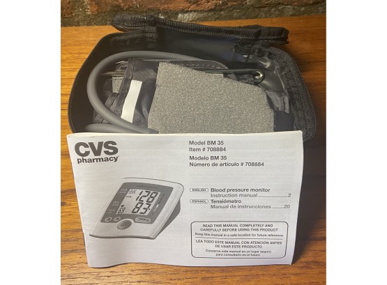 CVS Blood Pressure Monitor In Original Case With Instructions