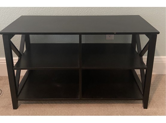 Black Wooden TV Stand (As Is)