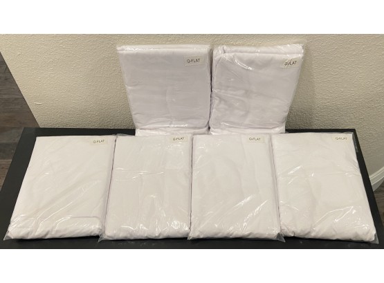 6 Sets Of Queen Flat Sheets - Brand New In Original Packaging