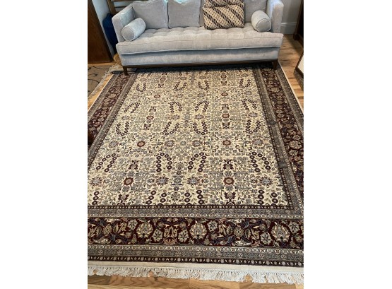 100% Wool Persian Area Rug With Tag And High Knots Per Square Inch
