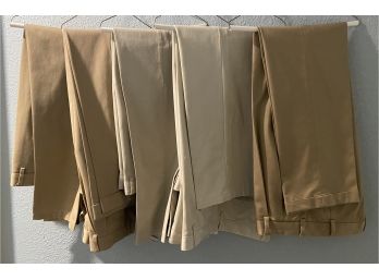 5 Pairs Of Mens Dress Pants With Varying Sizes From Jos. A Bank, Dockers, And More