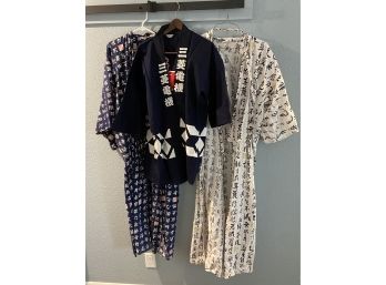 3 Various Colored/patterned Size Large Kimonos