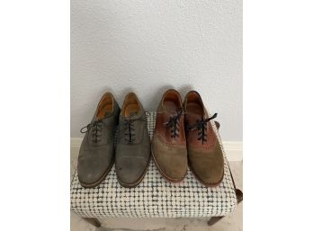 2 Pairs Of Dress Shoes, Black Cole Hahn & Brown And Red L.L. Bean