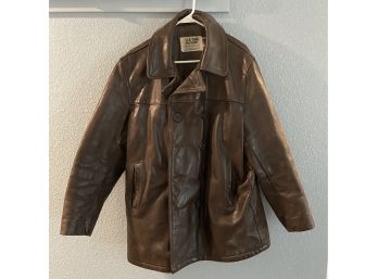 U.S. 740N Leather Pea Jacket
