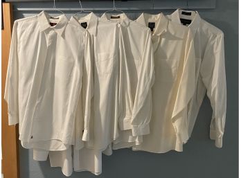 6 Size Mens 15.5 - 34 White Button Up Dress Shirts From Jos. A Bank, Nordstrom, And More