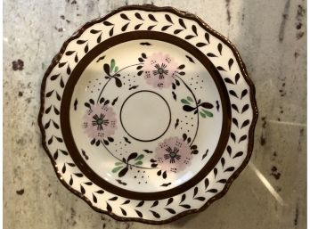 Six Dainty Plates With Charming Metallic Detail