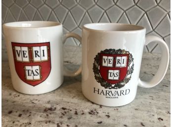 Pair Of Vintage Harvard Magazine Mugs