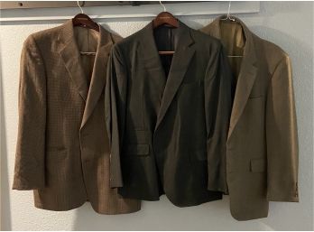 3 Mens Size 41 Large Suit Jackets From Nordstrom And Veyrandes