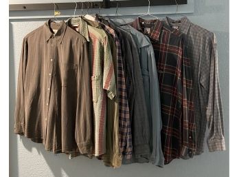 Collection Of 9 Mens Size Medium/large Shirts From Faconnable And Territory Ahead