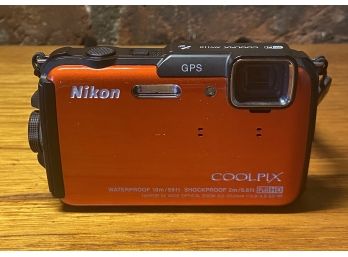 Nikon Coolpix Water Proof Camera With Strap