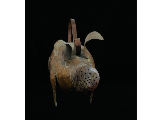 Copper Tone Pig Watering Can
