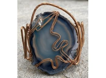 Copper Wire Geode Cuff