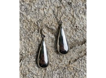 Sterling Silver Teardrop Fish Hook Earrings