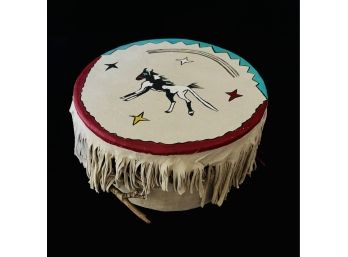 Thunder Horse & The 4 Directions Decorative Hand Made Drum By DRB
