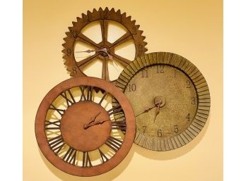 3 In 1 Metal Wall Clocks