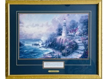 Thomas Kincaid Light Of Peace Framed Art Print With Quote