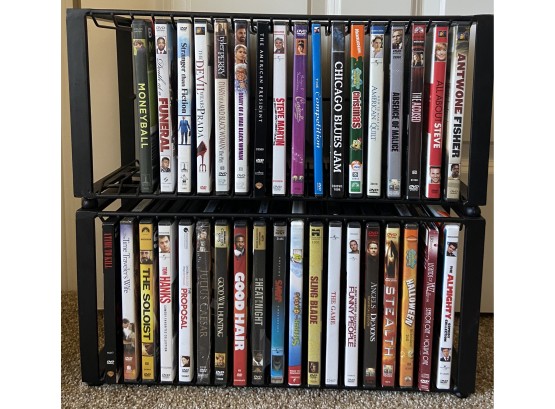 Large Collection Of Assorted DVDs With Shelves (6)