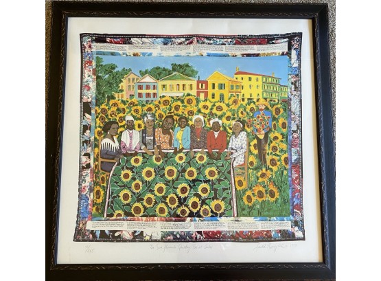 Faith Ringold Signed & Numbered Limited Edition Print “The Sun Flower’s Quilting Bee At Arles”