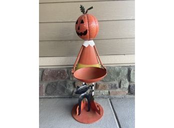Large Hand Painted Metal Halloween Decoration