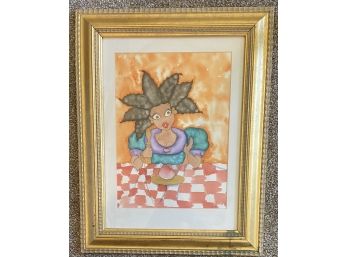 H20 Watermelon Surprise Water Colored Signed Karin Turner