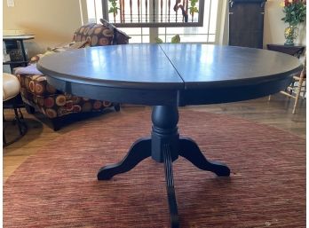 Black Pedestal Dining Room Table (Please Read Description)