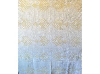 Handmade Quilt With Cream And Golden Pattern (4)