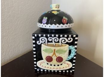 Mary Engelbreit Steaming Mug Cookie Jar With Mug Top