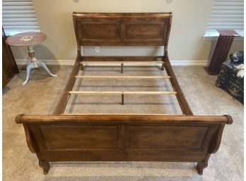Ethan Allen Solid Wood Sleigh-bed Frame