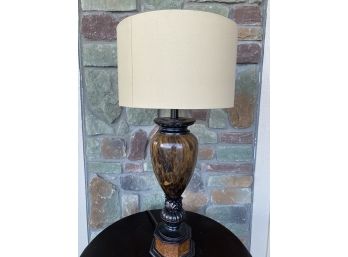 Pacific Coast Lighting Heavy Marble Style Lamp With Acanthus Base In Bronze Tones