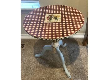 Stone House Farm Goods Hand Painted Round Side Table