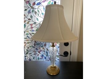 Waterford Crystal Lamp With Cream Shade