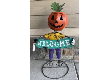 Large Breckbears Hand Painted Welcome Halloween Decoration