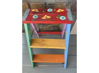 Hand Painted Vibrant Colorful Step Stool
