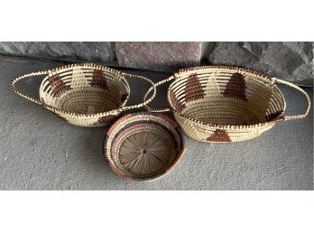 3 African Baskets Made In Kenya