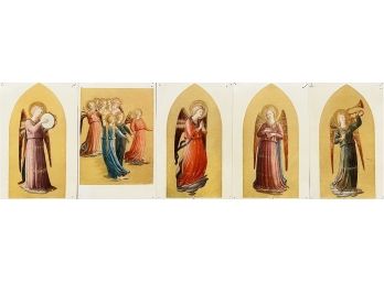 5 Antique Angel Postcards