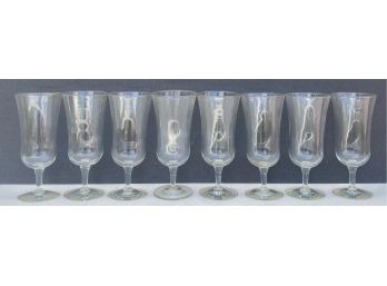 (8) Unmarked Water Glasses