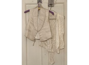 2 Handmade Antique Ivory Vests, 1 Lace, Size Small