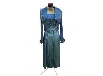 Antique Iridescent Silk Taffeta Dress With Condition Issues, Tears
