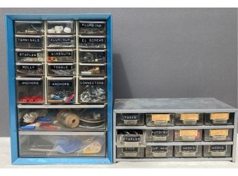 Parts Bins Containing Assorted Hardware