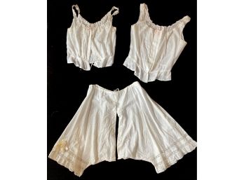 Antique Bloomers And Chemise Set