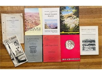 Various Vintage Travel Guide Booklets