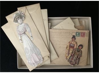 Large Assortment Of Antique/Vintage Doll Cutouts And Envelopes