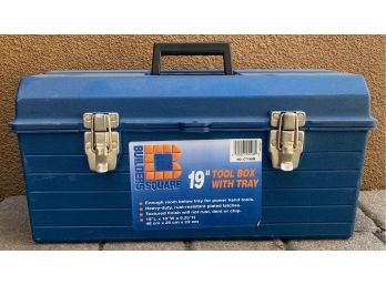 19' Plastic Tool Box With Tray With Contents Included
