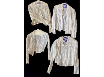 4 Antique Handmade Lacy Blouses
