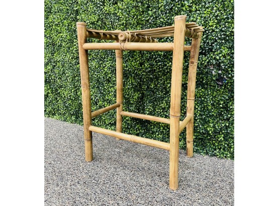 Occasional Table Bamboo Frame With Split Bamboo Top 1 Of 2