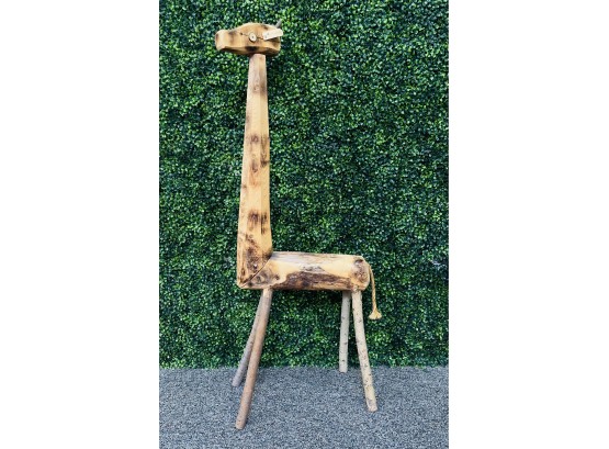 Handmade Wood Rustic Giraffe Figure