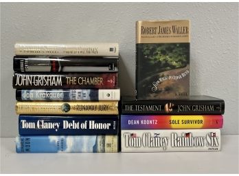 11 Piece Fiction Lot Including Novels By Tom Clancy