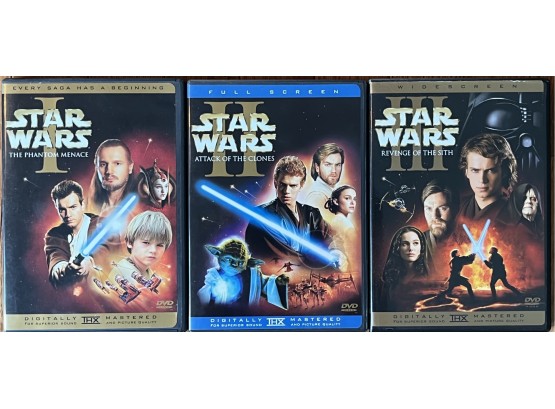 3pc Collection Of Star Wars Movies 1-3 Digitally Remastered DVDs