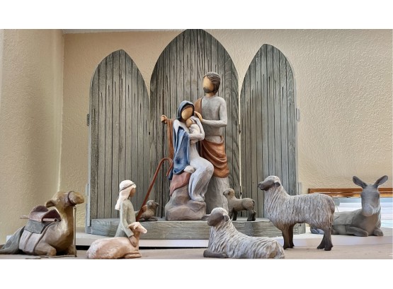 Large Ceramic Decorative Nativity Scene