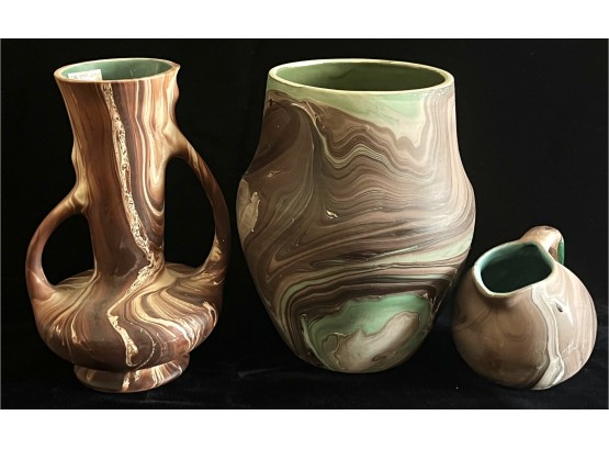 3pc Collection Of  Ceramic Vase & Pot From Yellowstone National Park